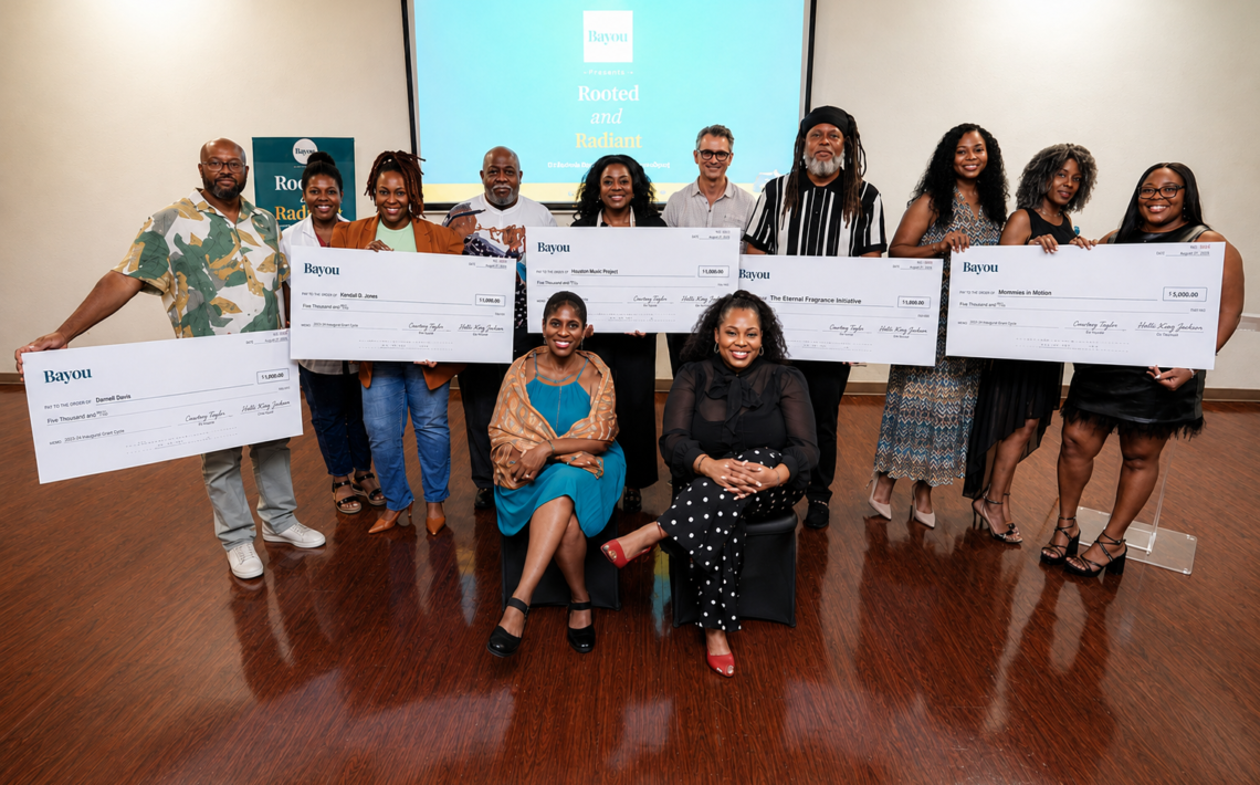 "The Queen's Foundation team celebrating selection as a Bayou Collective inaugural grantee"